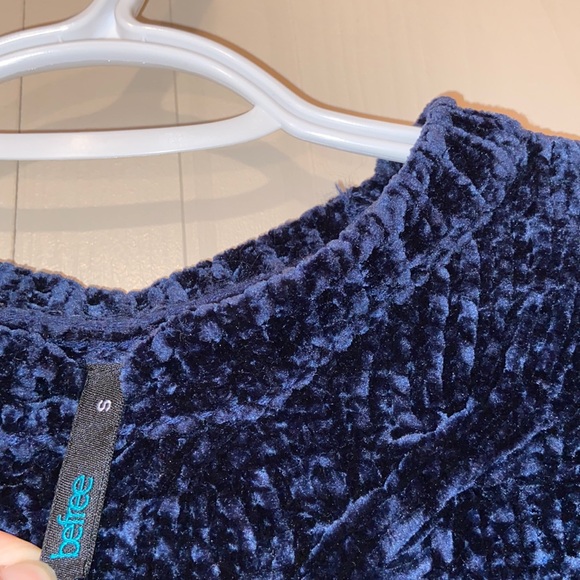 Royal Blue Velvet Sweatshirt - Picture 10 of 10